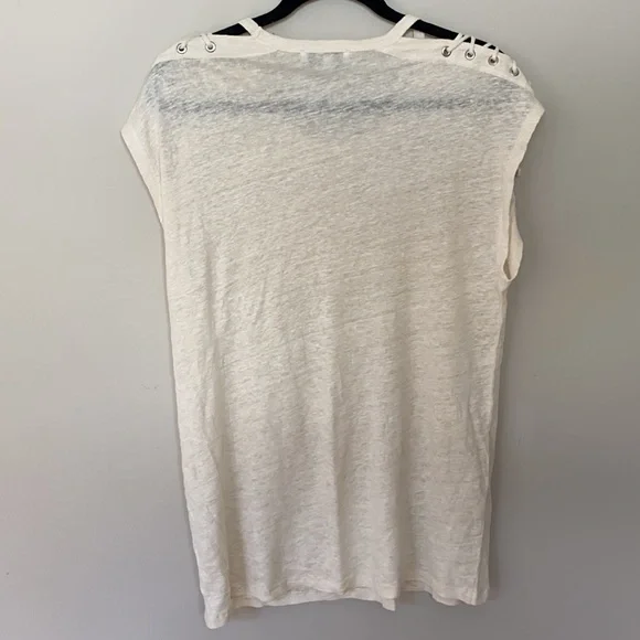 ⚪️ IRO Linen Lace Sleeve Top - Picture 6 of 10